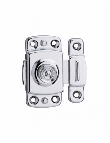 Verrou pour porte d'ameublement, 30mm, laiton chromé - THIRARD Verrou de meuble