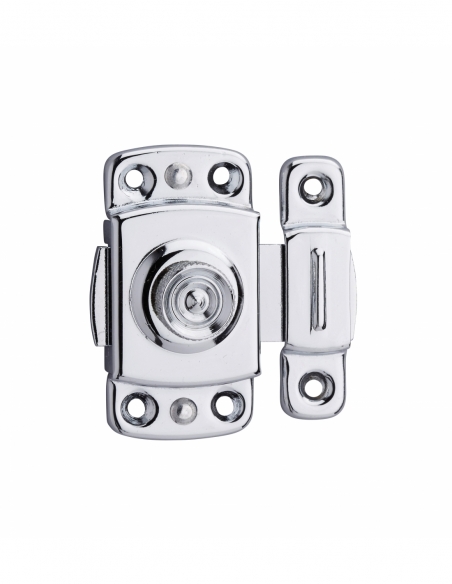 Verrou pour porte d'ameublement, 30mm, laiton chromé - THIRARD Verrou de meuble