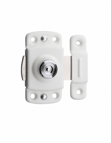 Verrou pour porte d'ameublement, 30mm, blanc - THIRARD Verrou de meuble