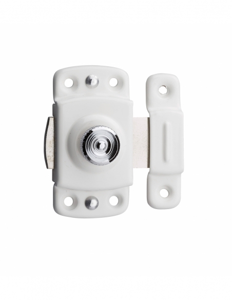 Verrou pour porte d'ameublement, 30mm, blanc - THIRARD Verrou de meuble