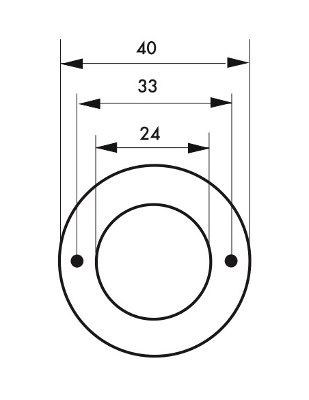 Rosace pour cylindre Ø24mm, laiton - THIRARD Rosace