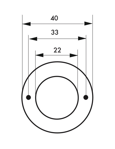 Rosace pour cylindre Ø22mm, laiton - THIRARD Rosace