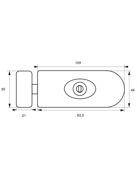 Verrou en applique à clé pour fenêtre bois, blanc, 2 clés - THIRARD Verrous