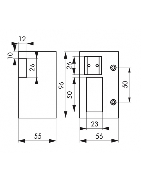 Gâche électrique pour serrure horizontale en applique, réversible, 12V, compatible extérieur, gris - THIRARD Gâche de porte é...