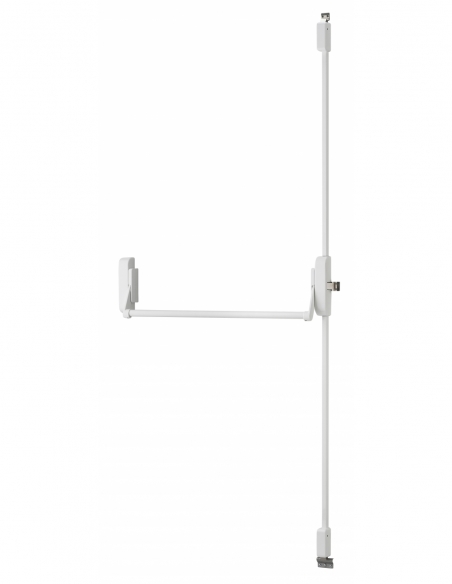 Serrure anti-panique U-Cross pour porte d'entrée 1150mm max, 2/3 pts haut et bas, réversible, blanc - THIRARD Serrure anti-pa...