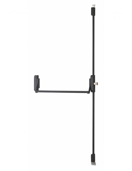 Serrure anti-panique U-Cross pour porte d'entrée 1150mm max, 2/3 pts haut et bas, réversible, noir - THIRARD Serrures multipo...