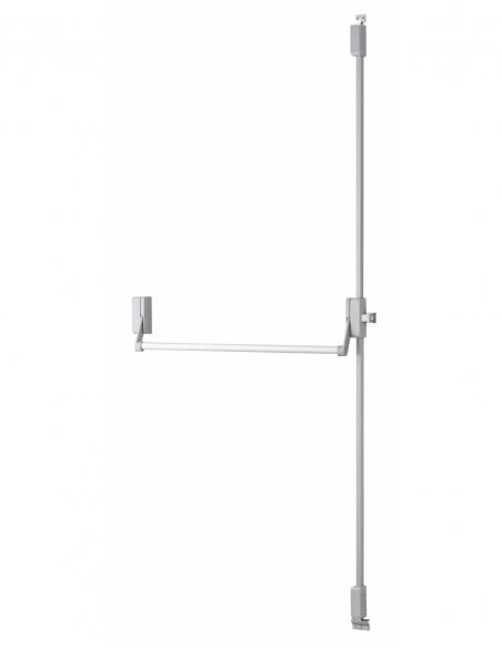 Serrure anti-panique D-Cross pour porte d'entrée 1150mm max, 2/3 pts haut et bas, réversible, gris - THIRARD Serrure anti-pan...