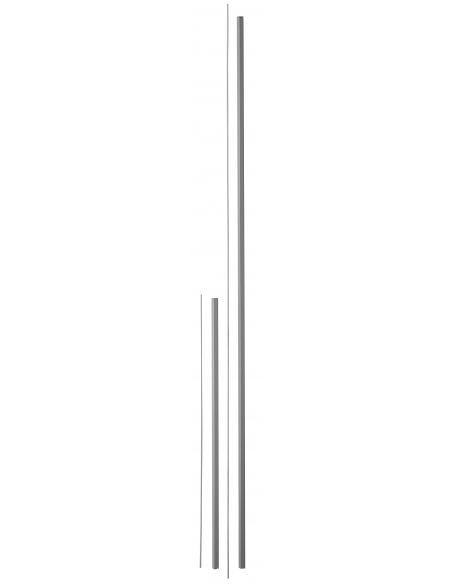 Kit de rallonge pour serrure antipanique, haut et bas, pour porte hauteur 3m max, gris - THIRARD Serrures en applique