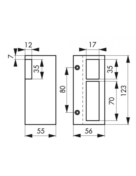 Gâche électrique pour serrure verticale en applique, réversible, 12V, compatible extérieur, gris - THIRARD Gâche de porte éle...