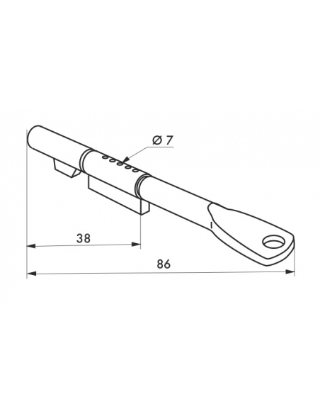 Clé de blocage pour serrure Ø 7mm - THIRARD Accessoires de serrure encastrable