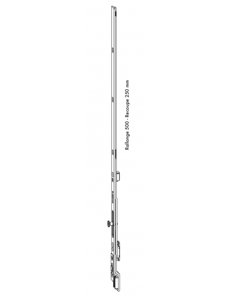 Rallonge supplémentaire, 500x16mm, Unijet, 6-32142-00-0-1 - FERCO by THIRARD Serrures multipoints