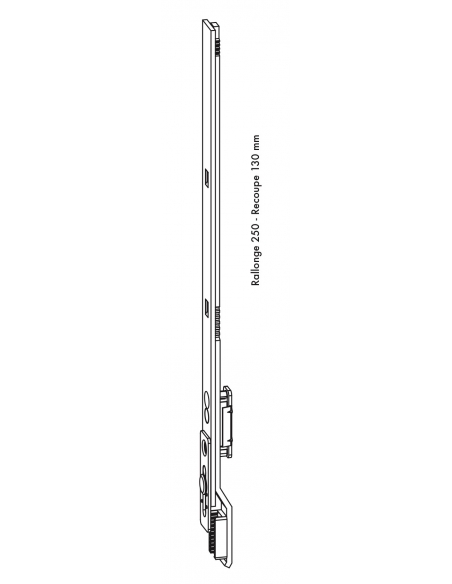 Rallonge supplémentaire, 250x16mm, Unijet, 8-00625-00-0-1 - FERCO by THIRARD Serrures multipoints