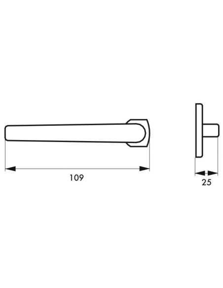 Paire de béquilles pour porte d'entrée Chantilly, carré 7mm, laqué blanc - THIRARD Poignée sur rosace