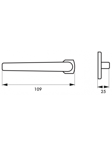 Paire de béquilles pour porte d'entrée Chantilly, carré 7mm, anodisé inox - THIRARD Poignée sur rosace