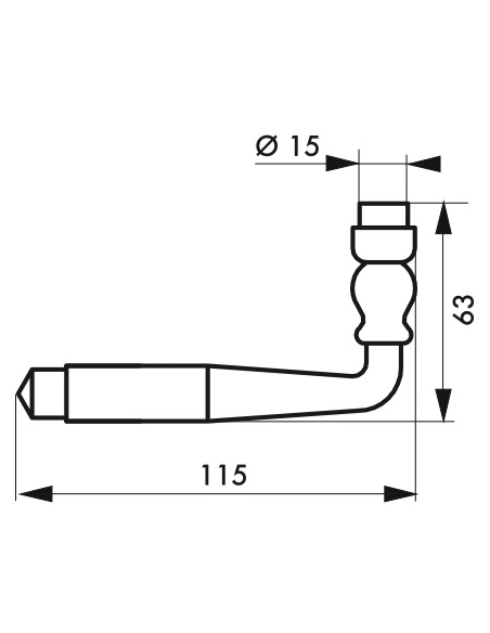 Paire de béquilles fil torsadé pour porte, carré 6x80mm, 1 portée, noir - THIRARD Béquille