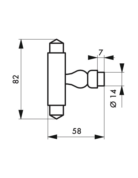 Paire de boutons torsadés pour porte d'entrée, fer, carré 6mm, 1 portée, noir - THIRARD Bouton