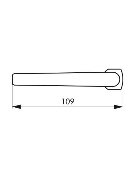 Paire de béquilles Crecy pour porte, carré 7mm, argent - THIRARD Poignée sur rosace