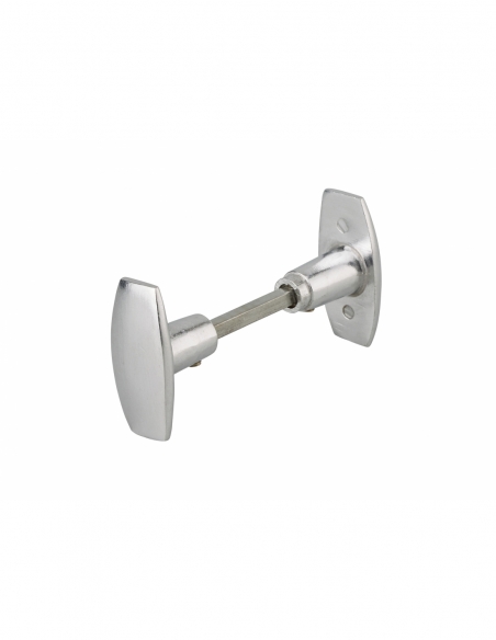 Paire de boutons pour porte, carré 6mm, 1 portée, argent - THIRARD Bouton