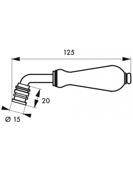 Paire de béquilles pour porte, carré 7mm, 2 portées, porcelaine, blanc - THIRARD Béquille