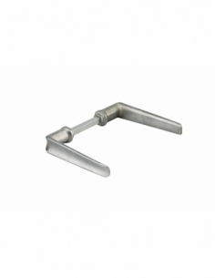 Paire de béquilles pour porte, carré 7mm, 1 portée, alu poli - THIRARD Béquille