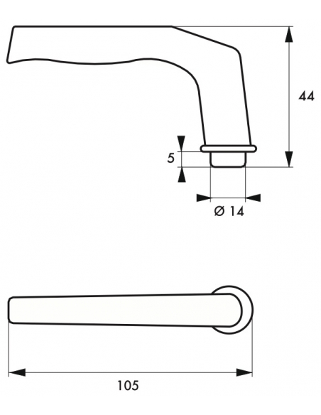 Paire de béquilles pour porte, carré 7mm, 2 portées, argent - THIRARD Béquille