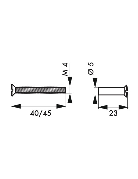 Jeu de 2 vis sécables avec douilles, M4x50, laiton vieilli - THIRARD Accessoires de poignée