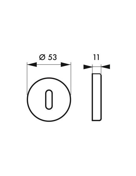 Paire de rosaces Junon, trou de clé, nickelé satiné - THIRARD Rosace