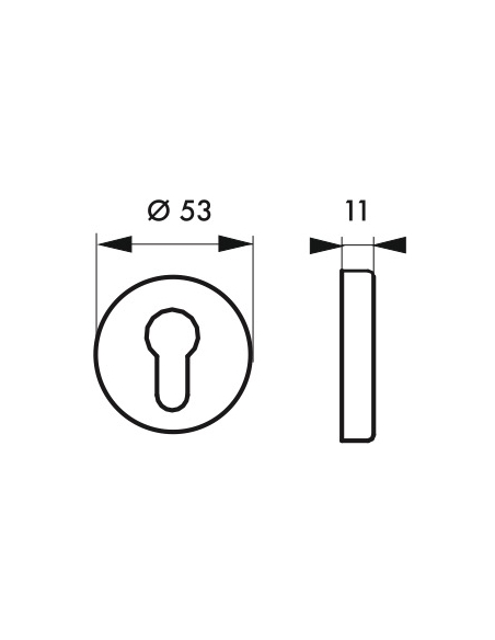 Paire de rosaces, trou de cylindre, inox - THIRARD Rosace