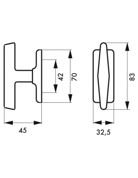Bouton de fenêtre Arthemis, laiton - THIRARD Poignée de fenêtre