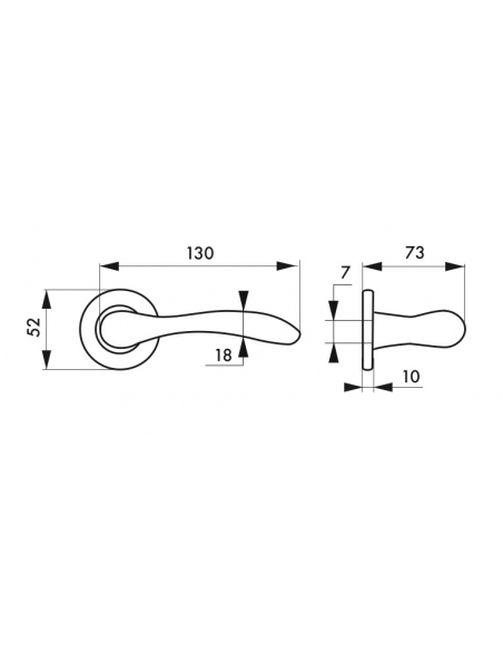 Paire de béquilles pour porte, carré 7mm, inox - THIRARD Poignée sur rosace