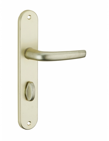 Ensemble de poignées pour porte intérieure Maia à condamnation, carré 7mm, entr'axes 195mm, couleur F2 - THIRARD Poignée