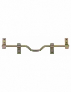Barre de sécurité pour volet bois, non cadenassable, acier, Ø14x460mm, zingué - THIRARD Barre de sécurité de volet