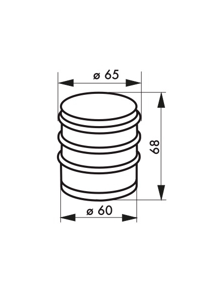 Butoir à poser, fixation au sol, acier, Ø65x70mm, pour 1kg5, chromé - THIRARD Butée de porte