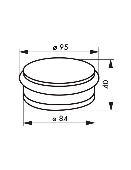 Butoir à poser, fixation au sol, acier, Ø95x40mm, pour 1kg3, chromé - THIRARD Butée de porte