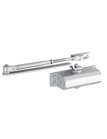Ferme-porte automatique hydraulique - 30kg, arrêt 90°, laqué gris - THIRARD Ferme porte