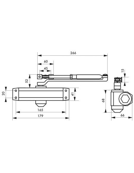 Ferme-porte automatique réversible hydraulique force 3, blanc - THIRARD Ferme porte