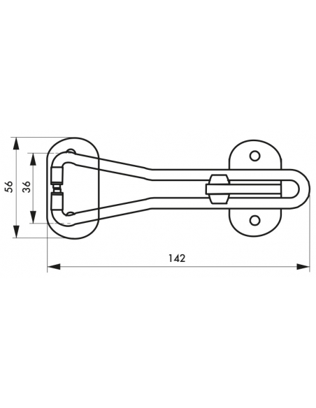 Entrebailleur pour porte d'entrée, taquet d'arrêt, 142mm, doré - THIRARD Entrebailleurs de porte