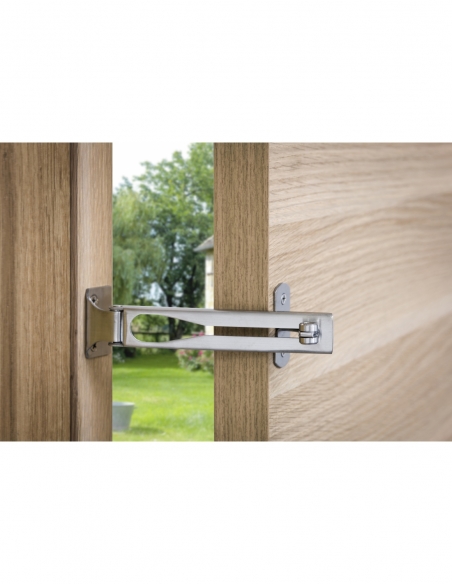 Entrebailleur pour porte d'entrée, taquet d'arrêt, 148mm, inox - THIRARD Entrebailleurs de porte