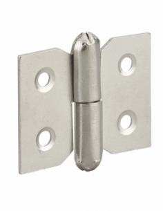 Paumelle de porte de meuble / porte légère, 30x40mm, acier, droite - THIRARD Paumelle de porte de meuble
