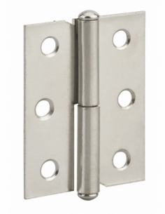 Paumelle de porte de meuble / porte légère, 50x40mm, acier, droite - THIRARD Equipement