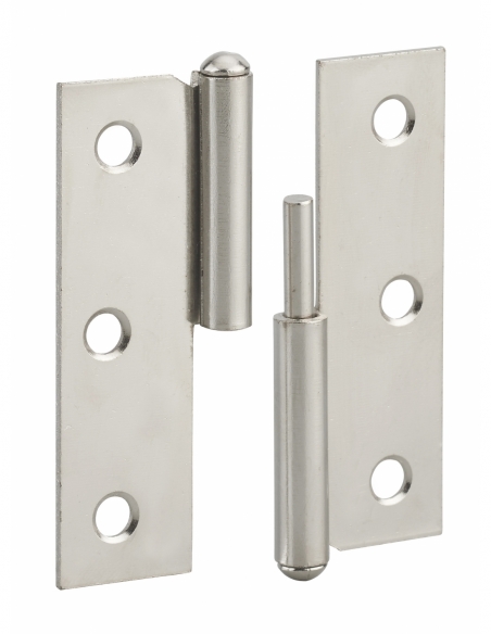 Paumelle de porte de meuble / porte légère, 60x40mm, acier, droite - THIRARD Equipement