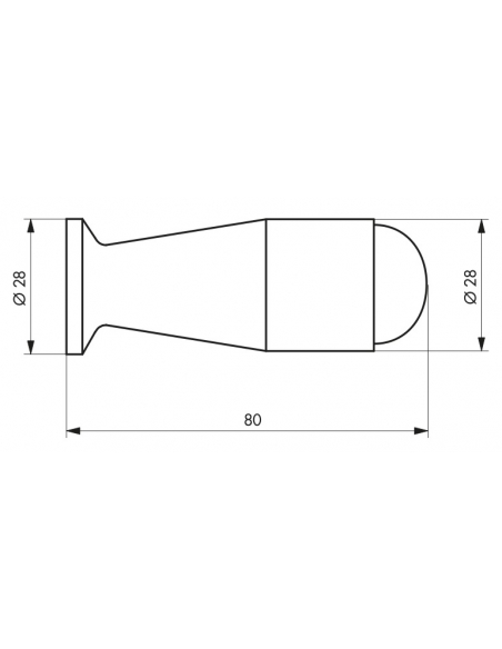 Butoir balustre, fixation au mur, bois, Ø28x80mm - THIRARD Butée de porte
