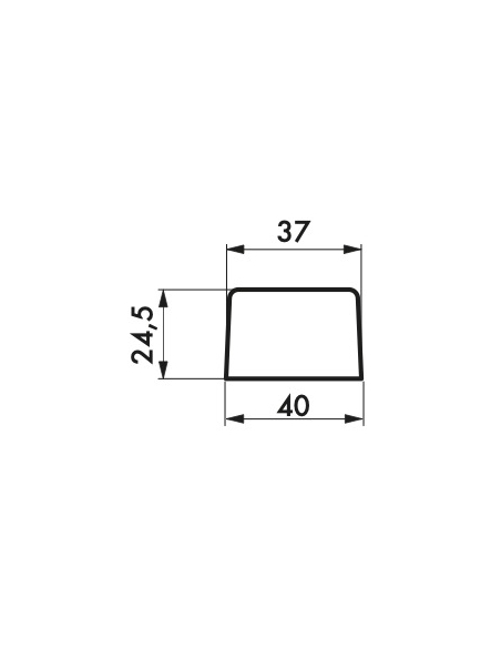 Butoir à visser, fixation au sol, plastique, Ø40x30mm - THIRARD Butée de porte