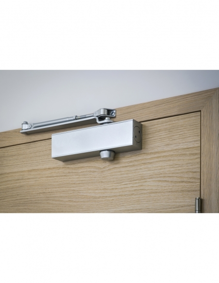 Ferme-porte automatique hydraulique Design force 3, argent - THIRARD Ferme porte