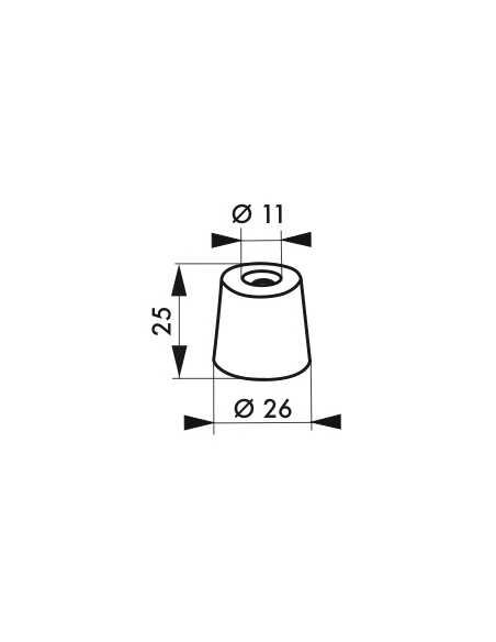 Embout pour arrêt de porte 150 mm - THIRARD Equipement