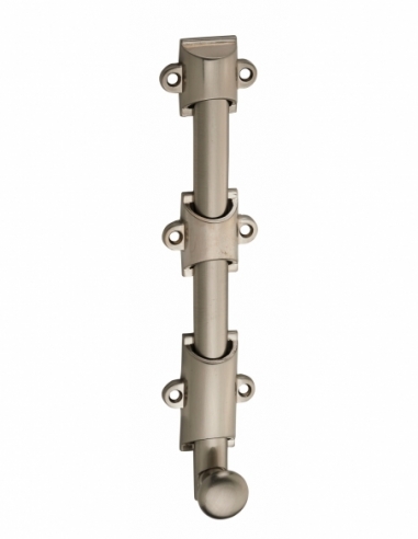 Verrou à plaquer pour fenêtre, à coulisse, 200mm, nickel satin - THIRARD Verrou à plaquer