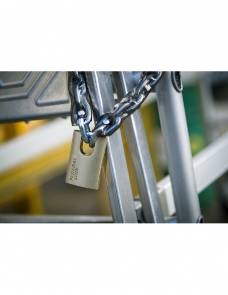 Cadenas à clé Fédéral Lock 520-P, laiton, chantier, anse protégée acier, 50mm, 2 clés - THIRARD Cadenas