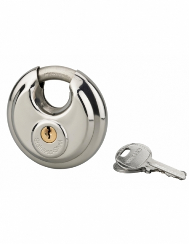 Cadenas à clé Astra, inox, intérieur, anse inox, 70mm, 2 clés - THIRARD Cadenas à clé