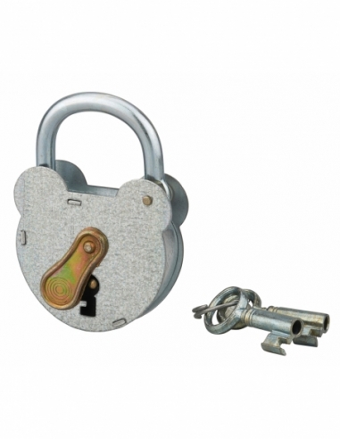 Cadenas à clé 2493, acier, extérieur, anse zinguée, 55mm, 2 clés - THIRARD Cadenas à clé