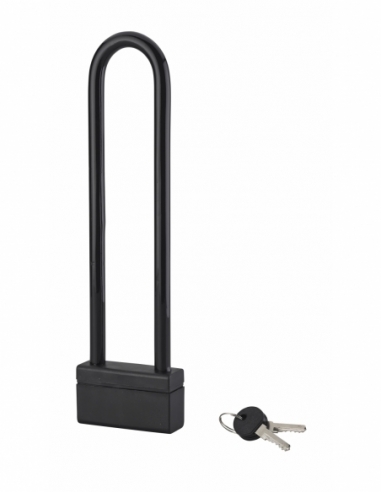 Antivol U anse acier cémenté gaînée, Ø10mm, largeur 70mm, hauteur 300mm - THIRARD Antivols à clé